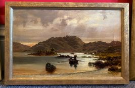 Robert Cree Crawford Scottish R.S.W oil painting "The Fishermen"