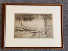 William Douglas Macleod 1892-1963 (Scottish) signed etching Venice evening