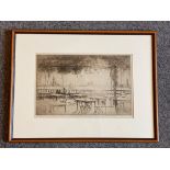 William Douglas Macleod 1892-1963 (Scottish) signed etching Venice evening