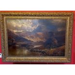 Large Henry Clarence Roe oil painting depicting a Welsh view