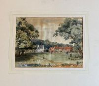 Unframed Watercolour titled Esher Green dated 10th July 1863