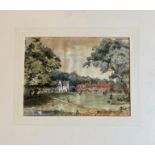 Unframed Watercolour titled Esher Green dated 10th July 1863