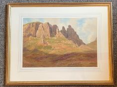 Captain George Drummond-Fish signed watercolour Quiraing Isle of Skye