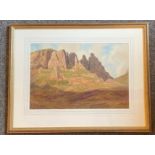 Captain George Drummond-Fish signed watercolour Quiraing Isle of Skye