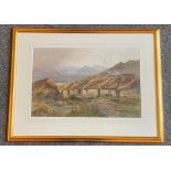 Finlay Mackinnon 1870 - 1931 Scottish signed watercolour "Black houses Skye"