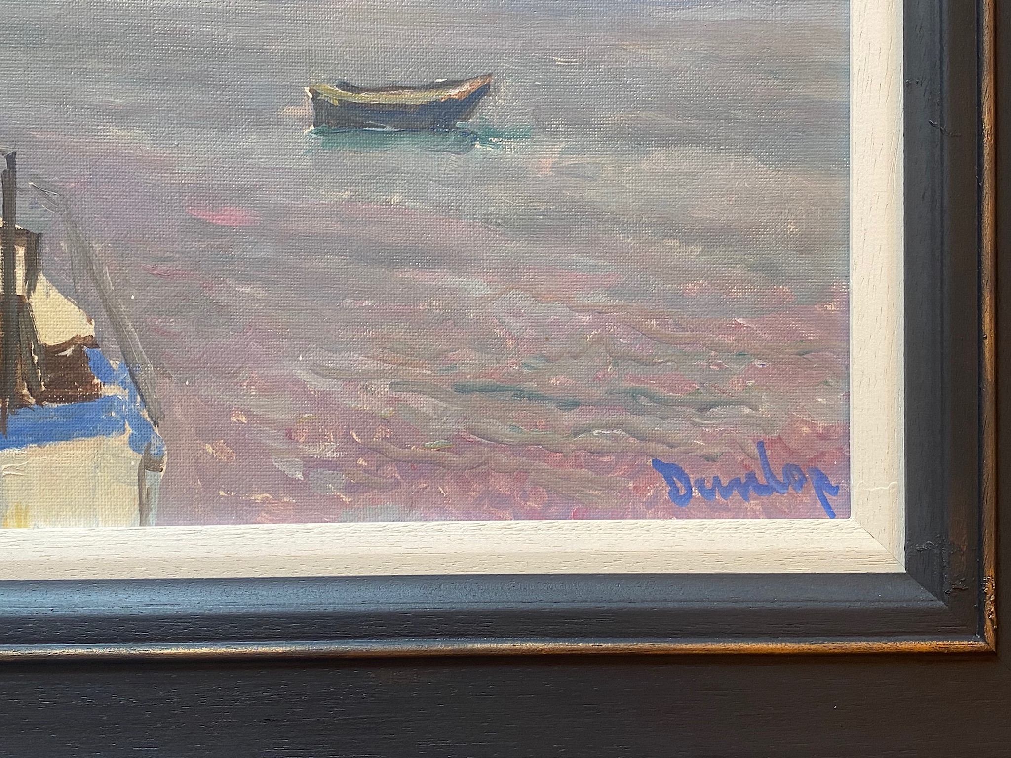 Ronald Ossory Dunlop Signed original oil painting Guernsey Harbour - Image 3 of 4