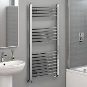 New 1200X600Mm - 20Mm Tubes - Chrome Curved Rail Ladder Towel Radiator.Nc1200600.Made From Chro...