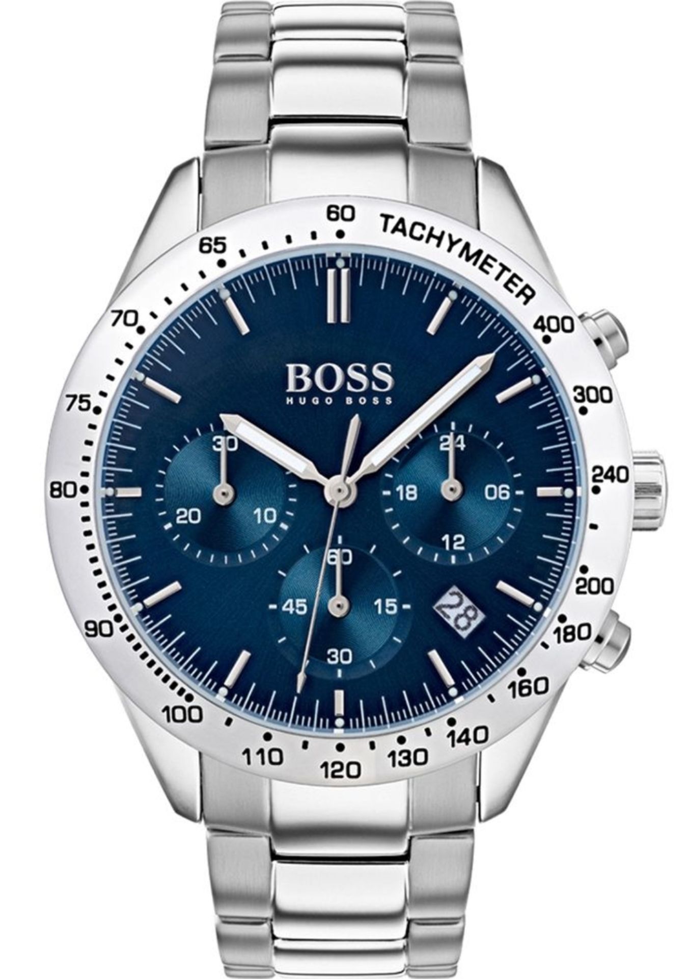 Hugo Boss 1513582 Men's Hero Lux Sport Silver Bracelet Chronograph Watch - Image 2 of 5