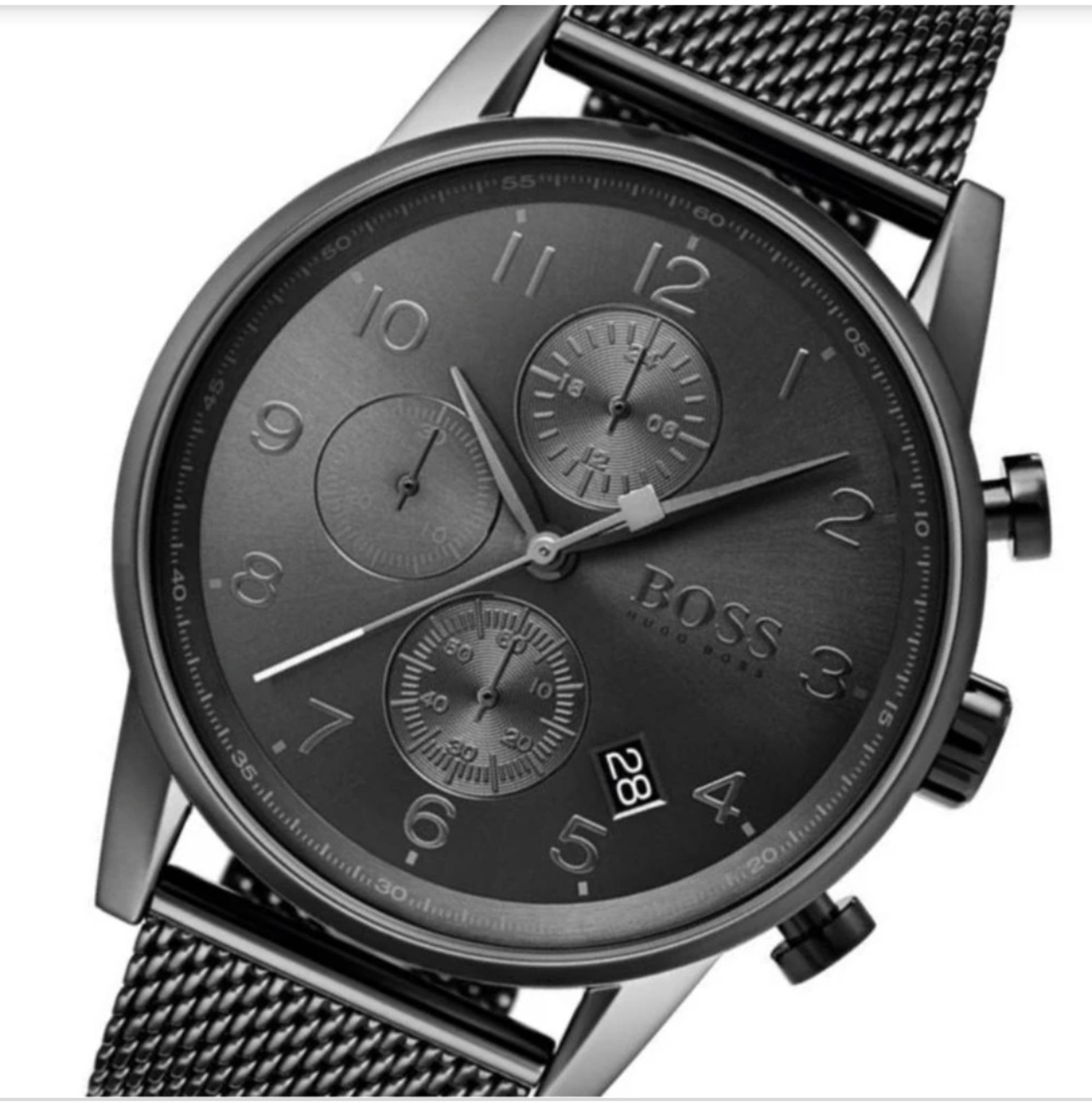 Hugo Boss 1513674 Men's Navigator Mesh Band Chronograph Watch - Image 4 of 5