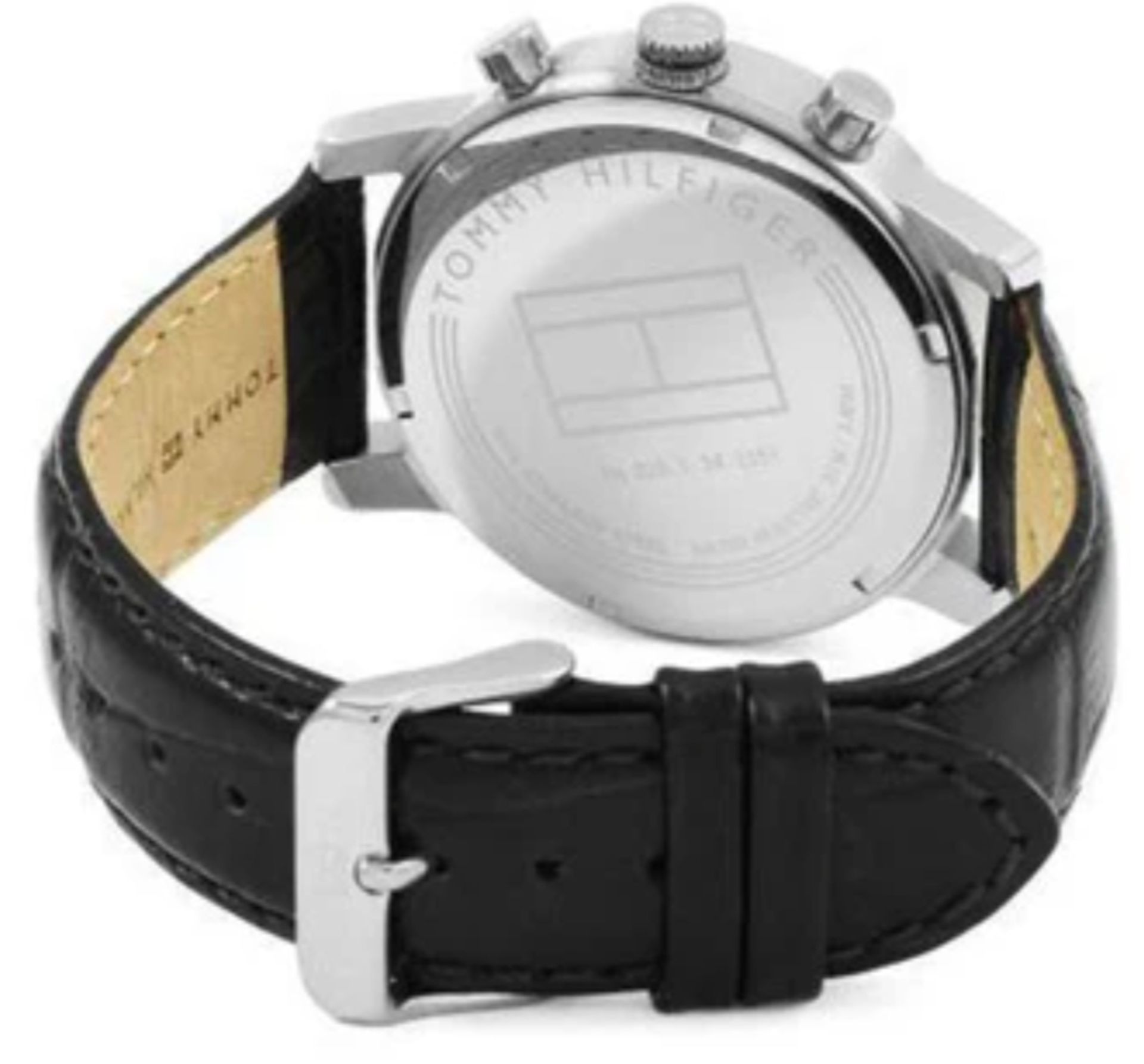 Tommy Hilfiger 1791401 Kane Chronograph Leather Watch In Black - Image 3 of 6