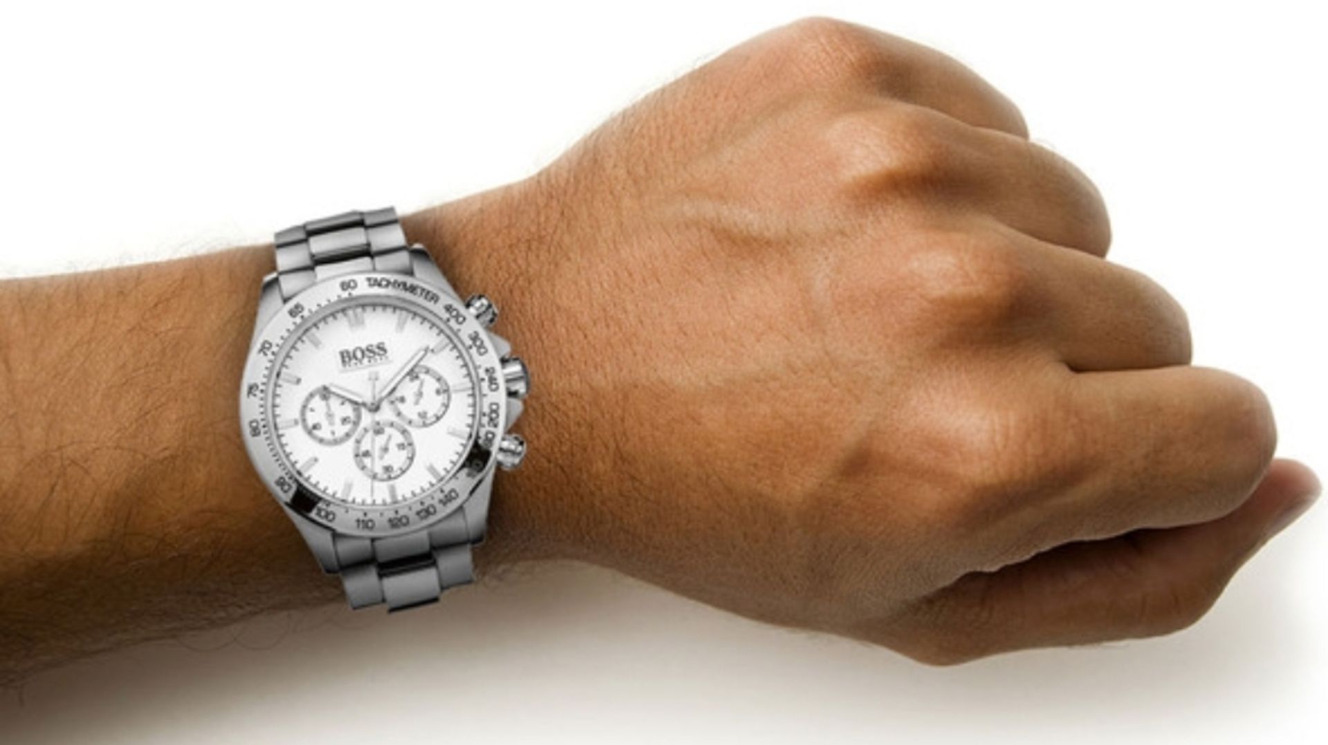 Hugo Boss Men's Ikon Silver Bracelet Chronograph Watch 1512962æ Rugged And Purposeful Whilst - Image 2 of 4