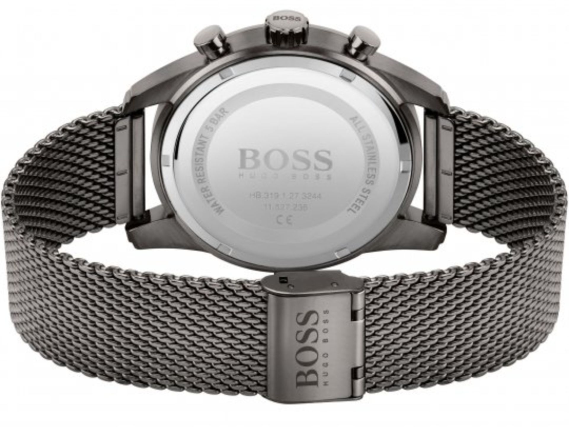 Hugo Boss 1513837 Men's Skymaster Grey Mesh Band Quartz Chronograph Watch - Image 5 of 6