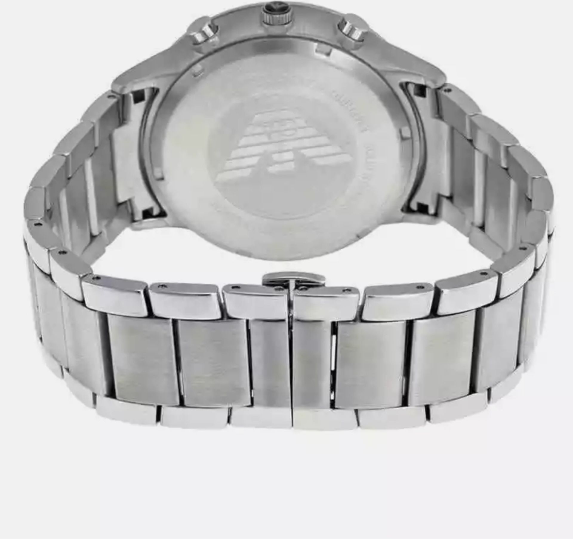 Emporio Armani AR2460 Men's Black Face Stainless Steel Bracelet Chronograph Watch - Image 4 of 8