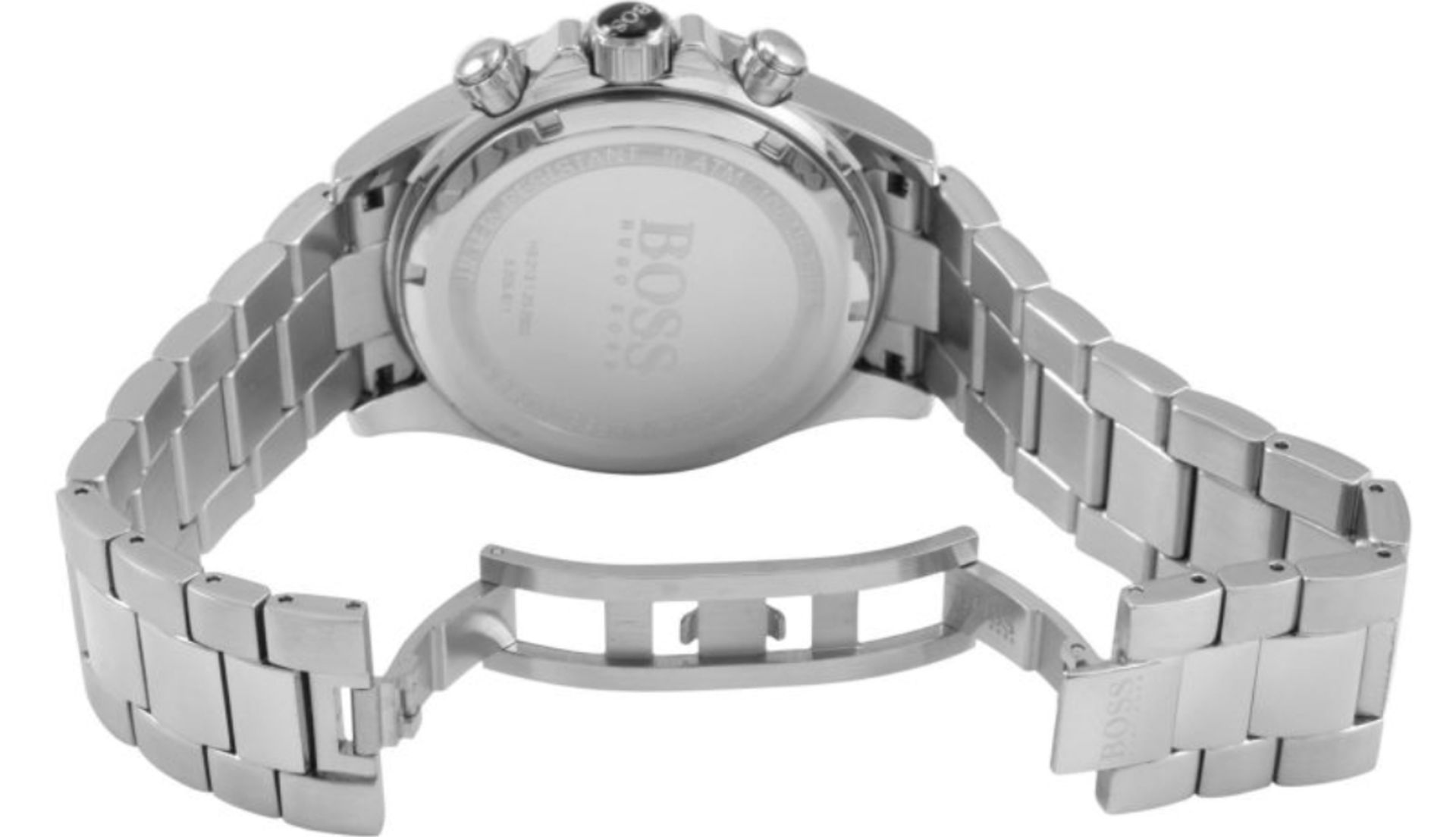 Hugo Boss Men's Ikon Silver Bracelet Chronograph Watch 1512962æ Rugged And Purposeful Whilst - Image 4 of 4