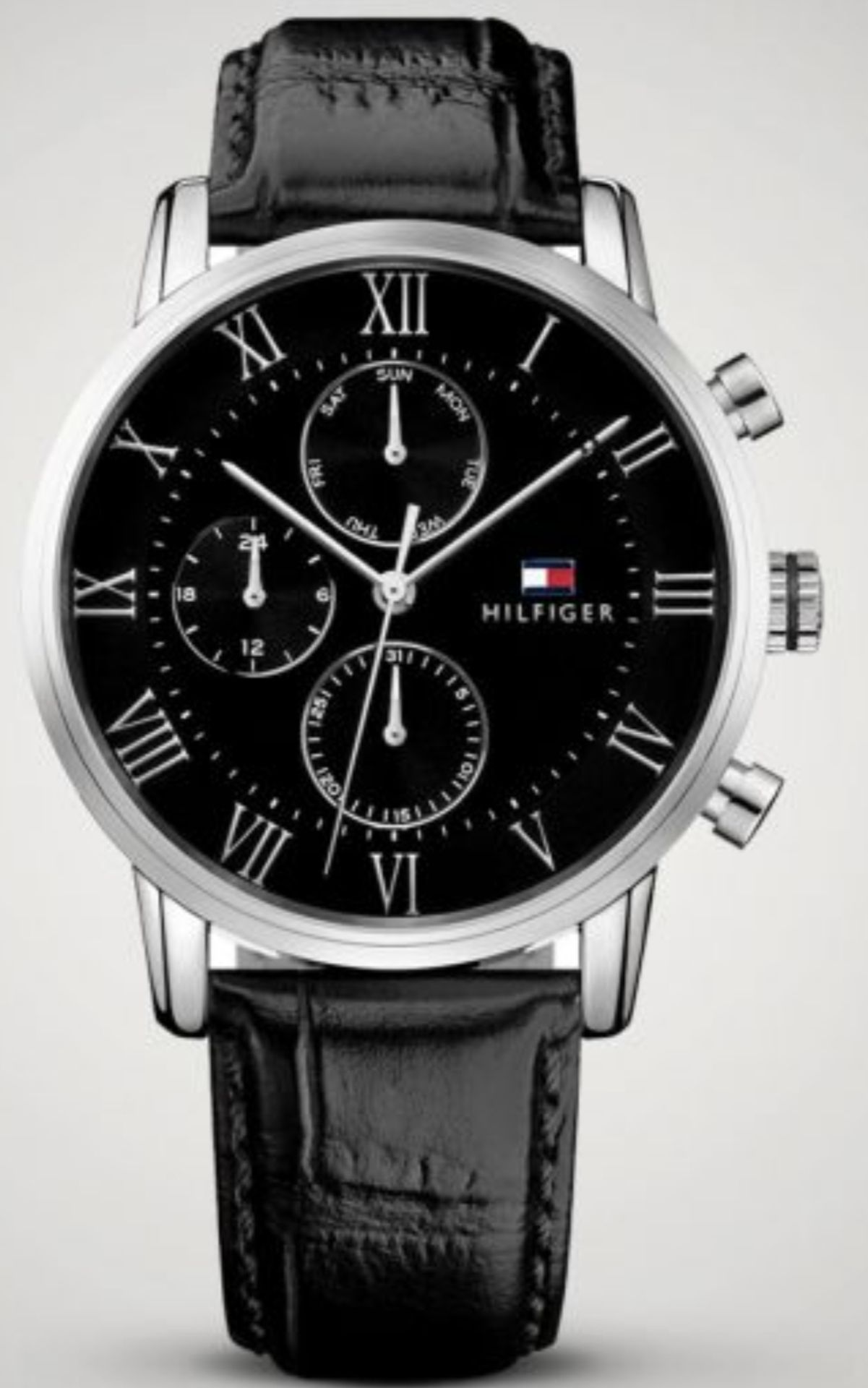 Tommy Hilfiger 1791401 Kane Chronograph Leather Watch In Black - Image 5 of 6