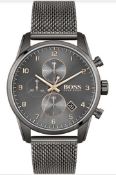 Hugo Boss 1513837 Men's Skymaster Grey Mesh Band Quartz Chronograph Watch