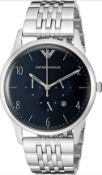 Emporio Armani AR1942 Men's Silver Bracelet Chronograph Watch