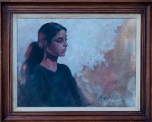 GAVIN SALT, Portrait of a Seated Girl, signed Oil Painting