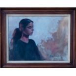 GAVIN SALT, Portrait of a Seated Girl, signed Oil Painting