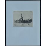 WILFRED C. APPLEBY (SCOTTISH 1889-1954), Yacht Club Dersan, signed Etching