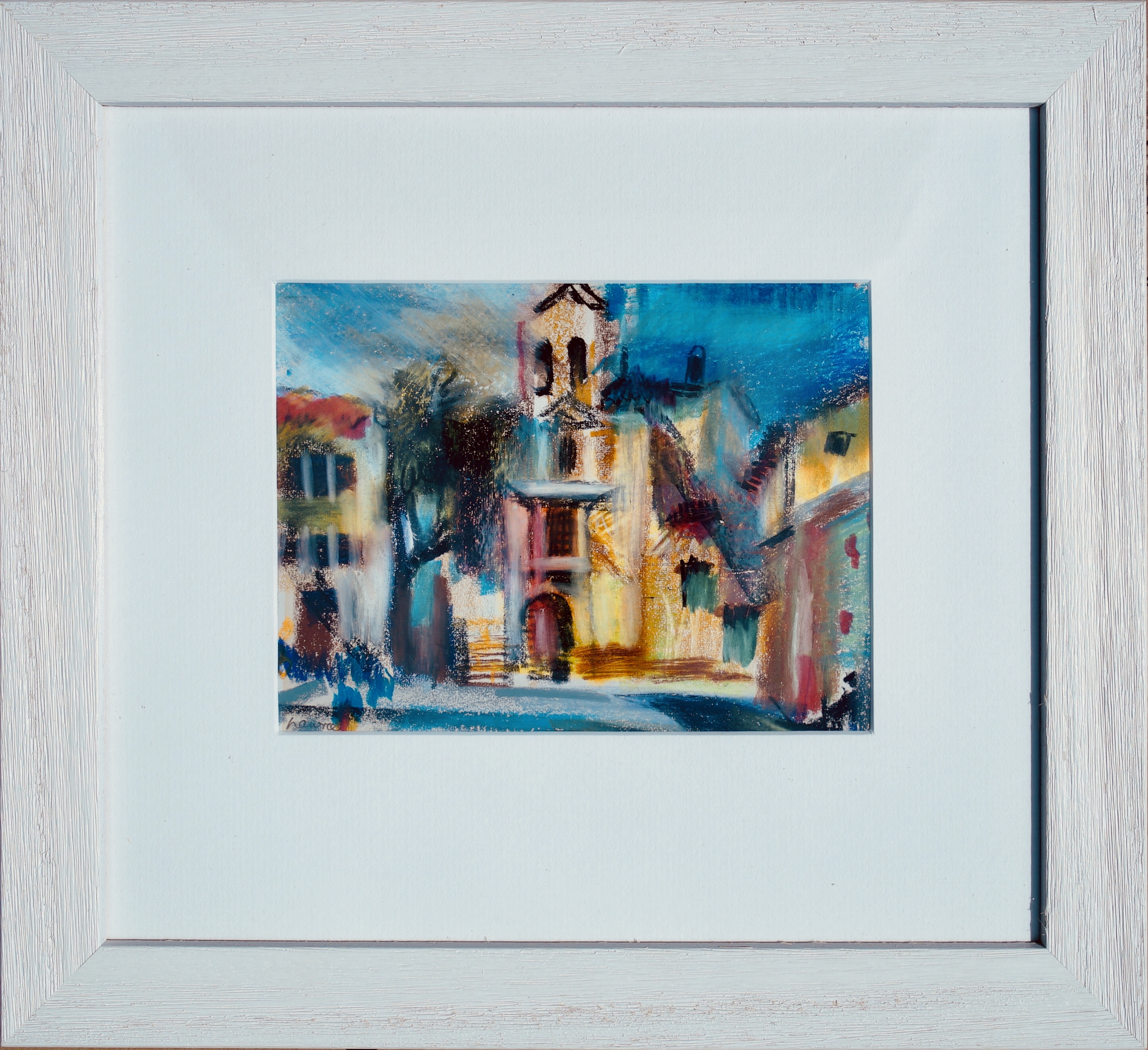 HAMISH LAWRIE (SCOTTISH 1919-1987), Tuscan Piazza, signed Oil Pastel