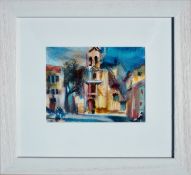 HAMISH LAWRIE (SCOTTISH 1919-1987), Tuscan Piazza, signed Oil Pastel