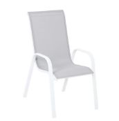 (R10H) 6x Malindi Stacking Chair Grey (All Units Appear As New)