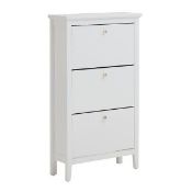 (R8D) 1x Hamilton Shoe Cabinet White