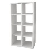 (R9F) 5x Items. 1x Living Elements Clever Cube 2x4 Storage Unit White Matt Finish (H1460x W760x D39