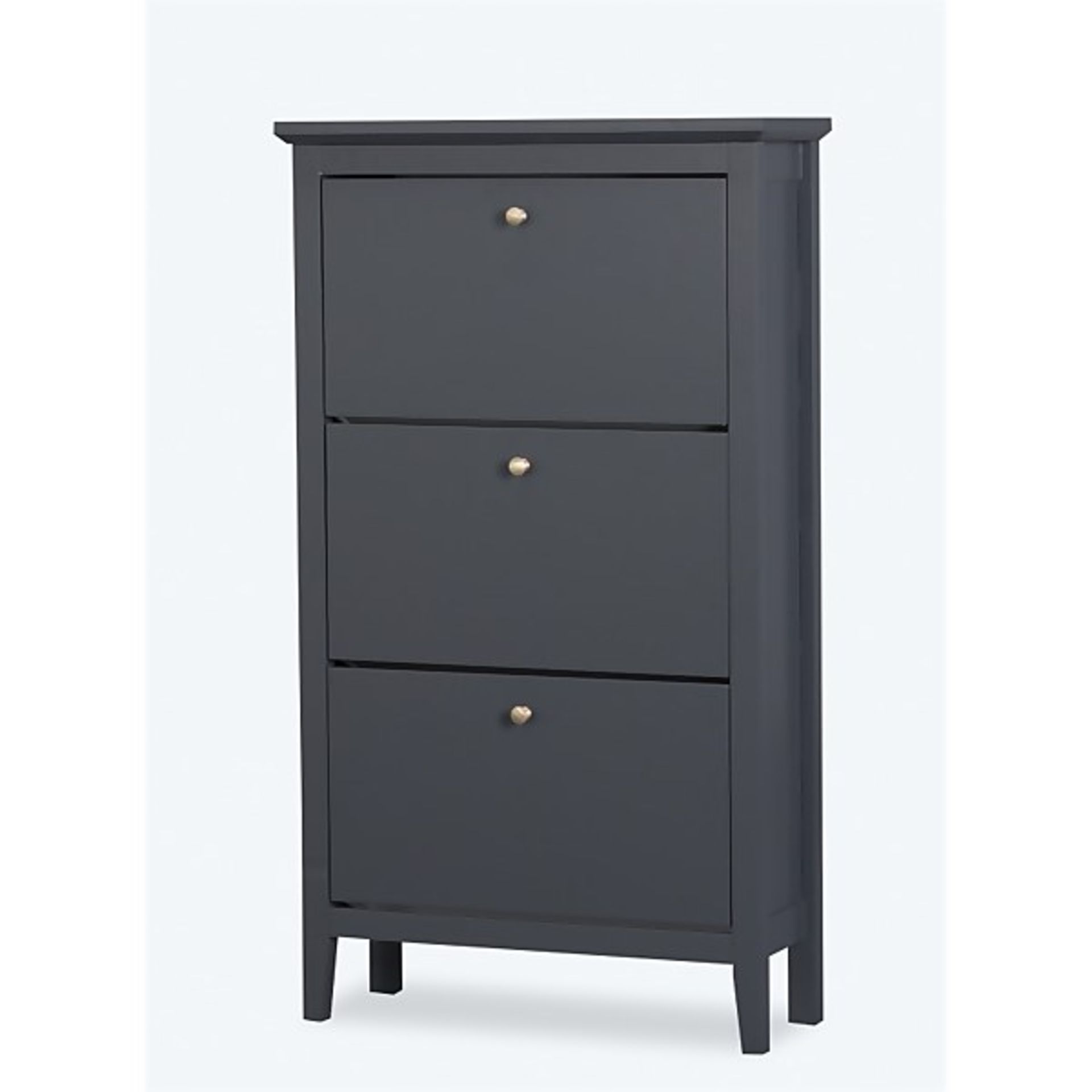 (R9B) 1x Hamilton Shoe Cabinet Charcoal