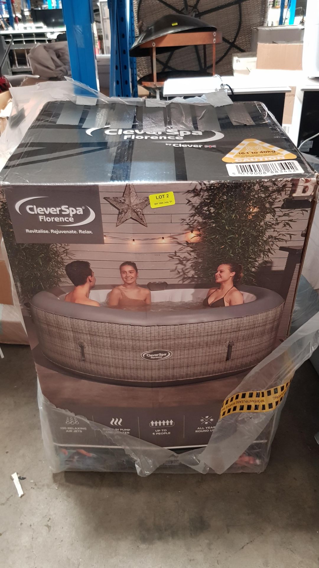 (R7J) 1x CleverSpa Florence 6 Person Hot Tub RRP £560. - Image 5 of 5