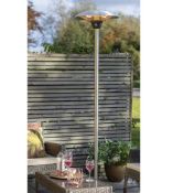 (R9A) 1x La Hacienda Patio Electric Heater Chrome 2100W RRP £195. (H210 x W45 x D45cm)