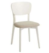 (R9L) 2x Nordic Kira Panel Bach Chair White RRP £125.