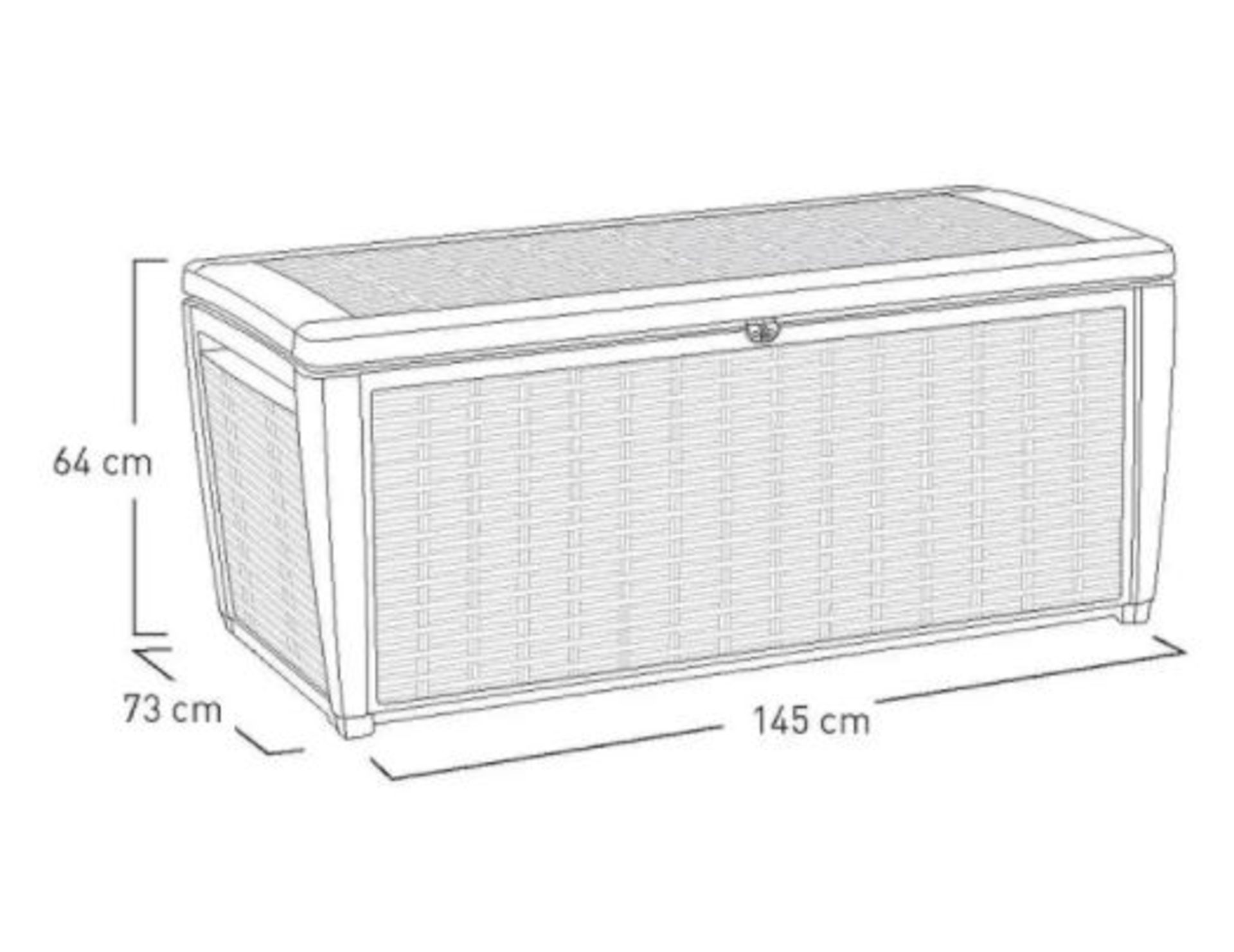 (R10K) 1x Keter Sumatra 511L Storage Box RRP £100. (H)64 x (W)145 x (D)73cm - Image 3 of 4