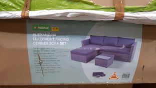 (R16) 1x Alexandria Left / Right Facing Corner Sofa RRP £300. Lounger section (D80 x W140 x H 62.5