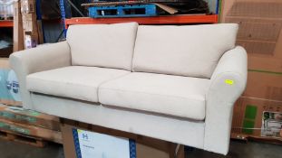 (R16) 1x 3 Seater Sofa Fawn. (H85x D70x 180cm Approx.)