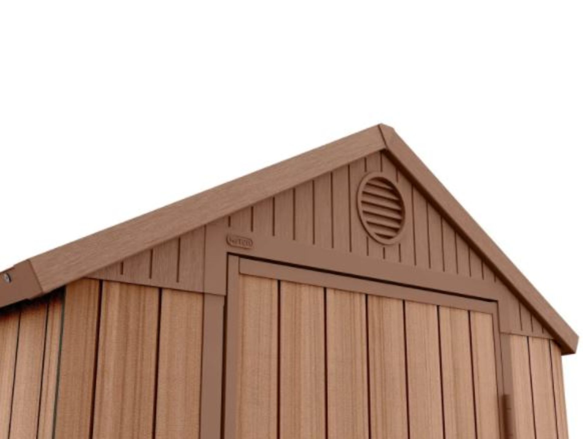 (R16) 1x Keter Darwin 4x6 Outdoor Plastic Garden Shed Brown RRP £340. Dimensions (H)205 x (W)125. - Image 4 of 8