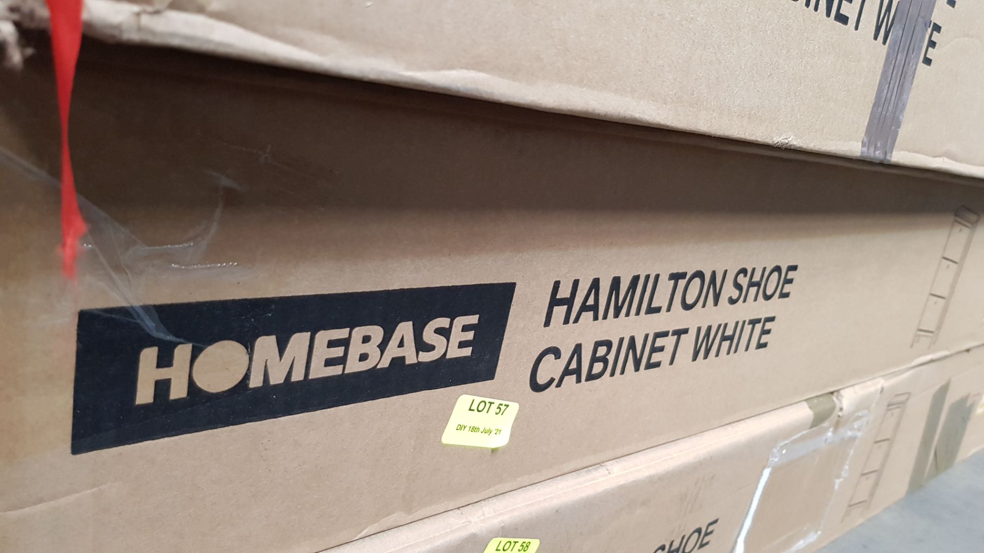 (R8D) 1x Hamilton Shoe Cabinet White - Image 2 of 2