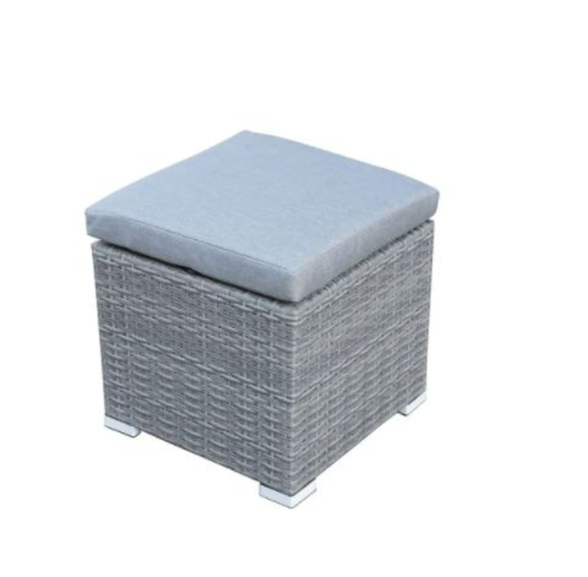 1x Bambrick Cube. 8 Seater Grey Rattan Cube Garden Furniture Set. RRP £800 - Image 5 of 8