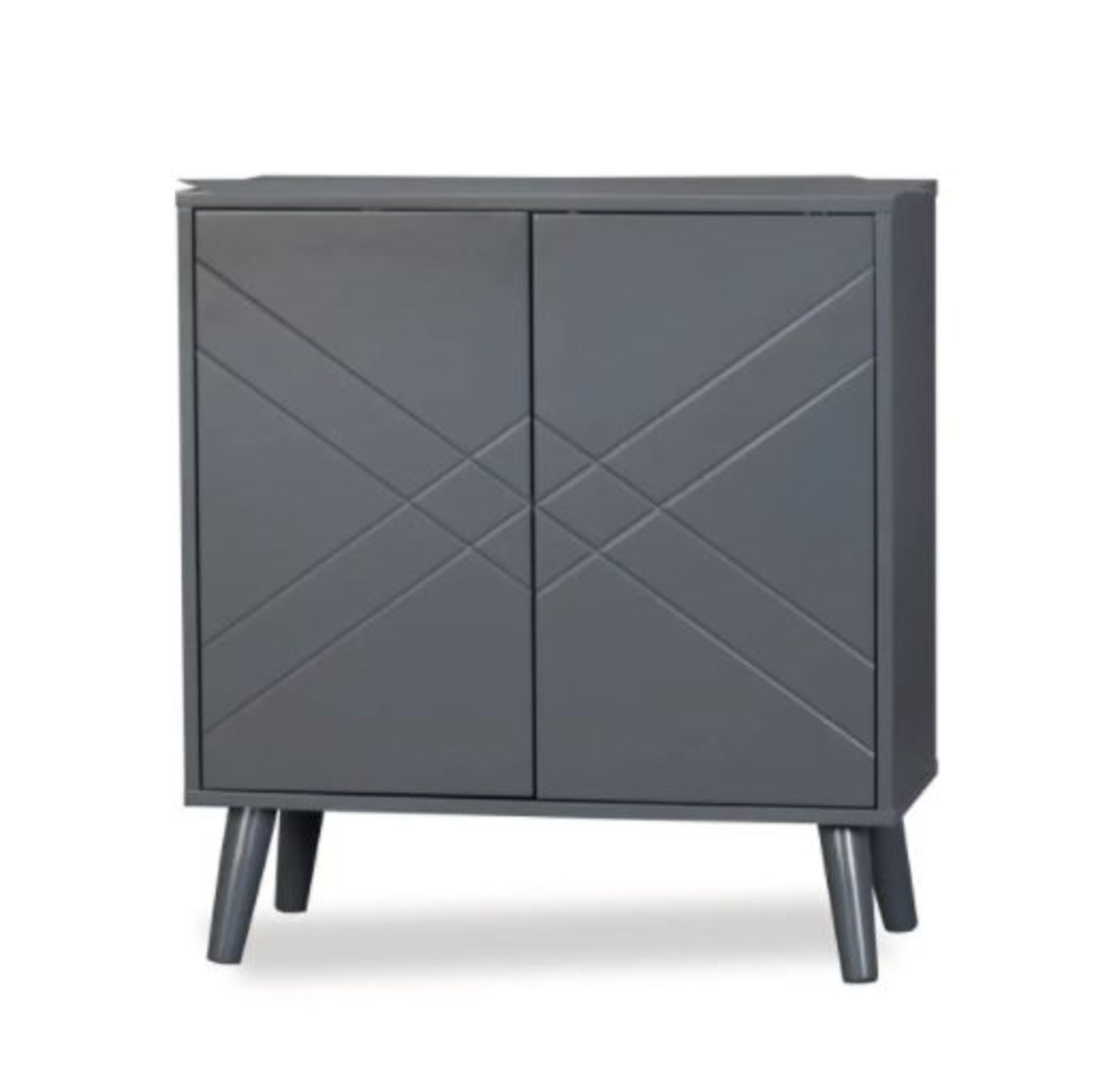 (R7G) 2x Hamilton Hallway Cabinet Charcoal RRP £60 Each - Image 2 of 5