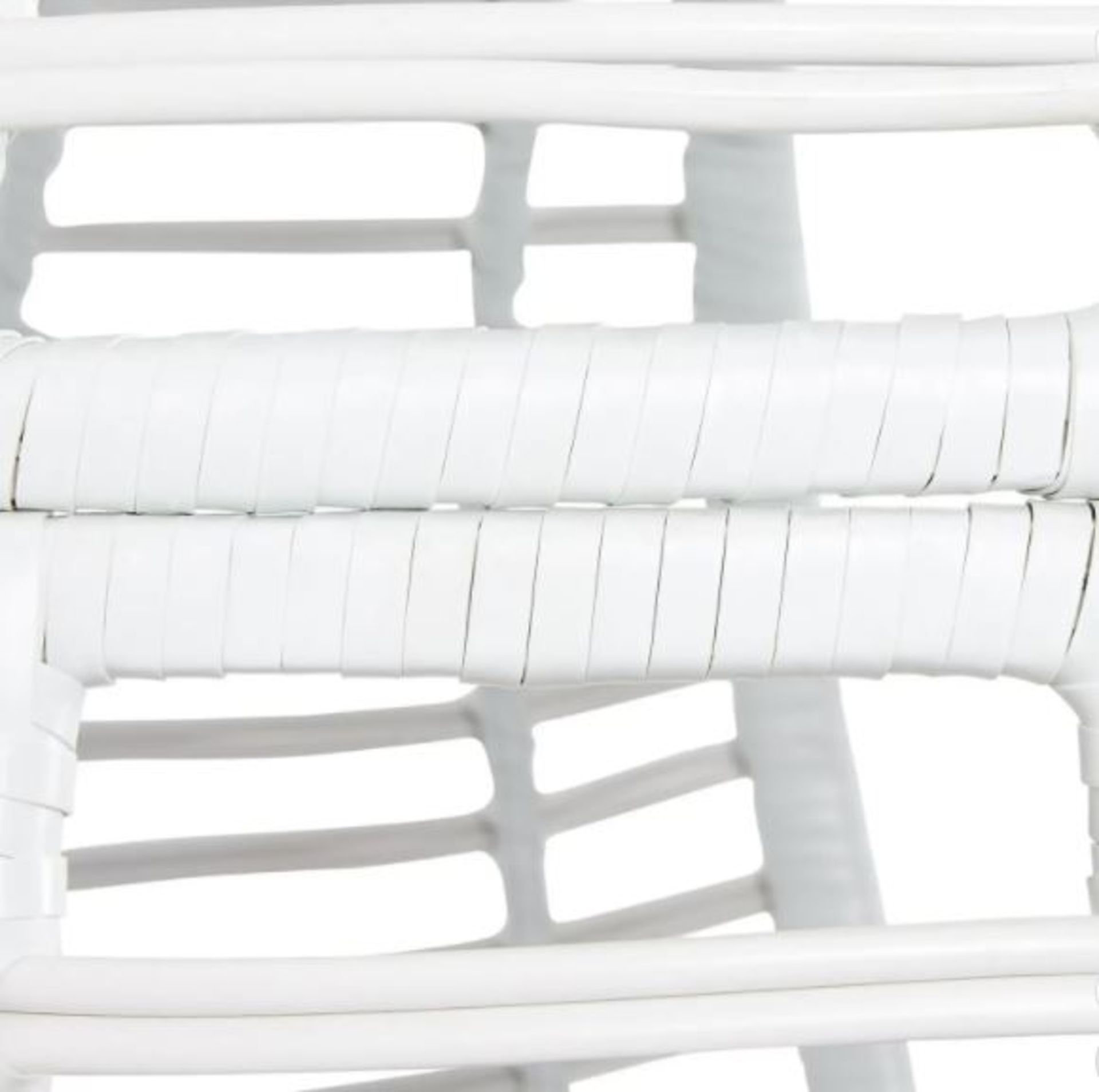 (R16) 1x Rattan Pod Egg Chair White RRP £350. (H156 x W101 x D89 cm ) No Fixings With This Unit. - Image 3 of 5