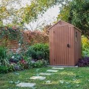 (R10K) 1x Keter Darwin 4x6 RRP £340. Outdoor Plastic Garden Shed Brown. (H)205 x (W)125.8 x (D)18