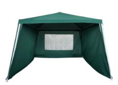 (R7E) 2 Items. 1x Gazebo With Side Panels RRP £70. Powder Coated Steel Frame (H250x W270x D270cm).