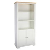 (R10C) 1x Diva Bookcase Grey Finish RRP £150. (H180 x W79 x D39cm)