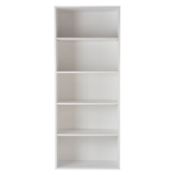 (R8C) 2x 5 Tier Bookcase White