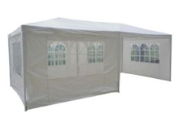 (R16) 1x Party Gazebo 3M x 6M RRP £140. Powder Coated Steel Frame. (H260x W600x D 300cm)