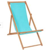 (R3O) 3x Blue Deck Chair RRP £40 each. (1x Bolt Missing – See Photo)