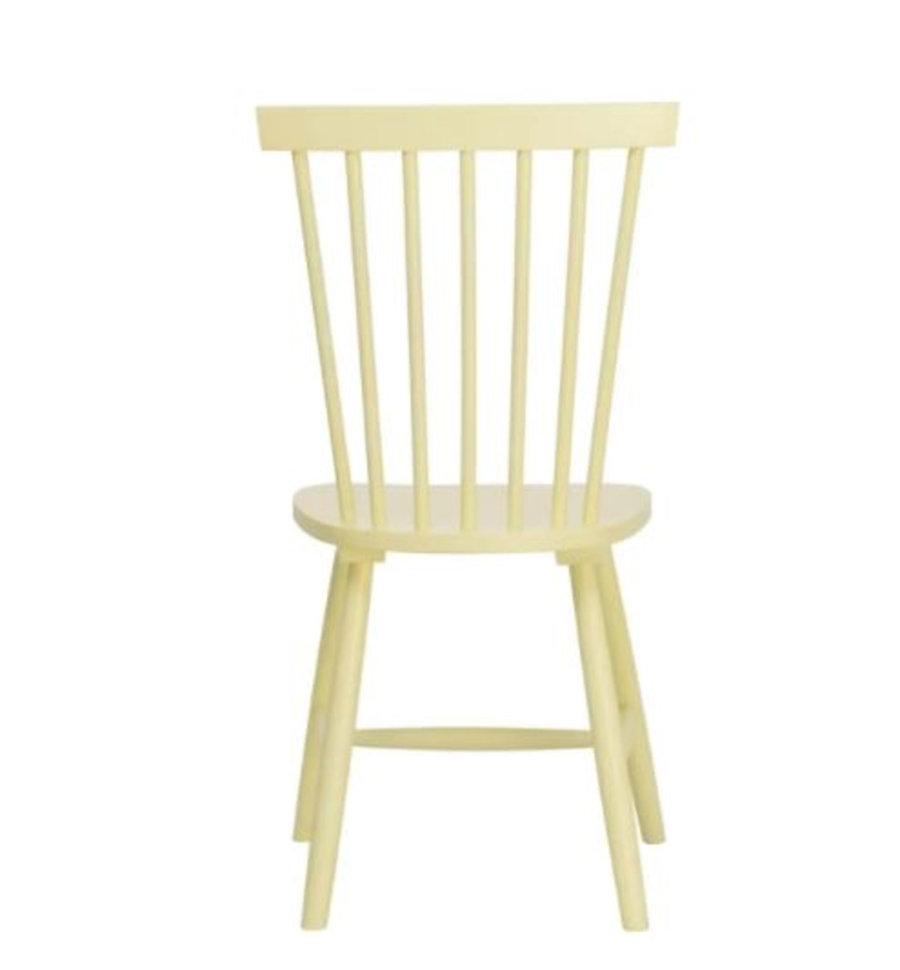 (R7G) 2x Laura Spindle Back Chairs Lemon RRP £100. Solid Birch Wood Chairs. (H89x W46x D46cm) - Image 2 of 6