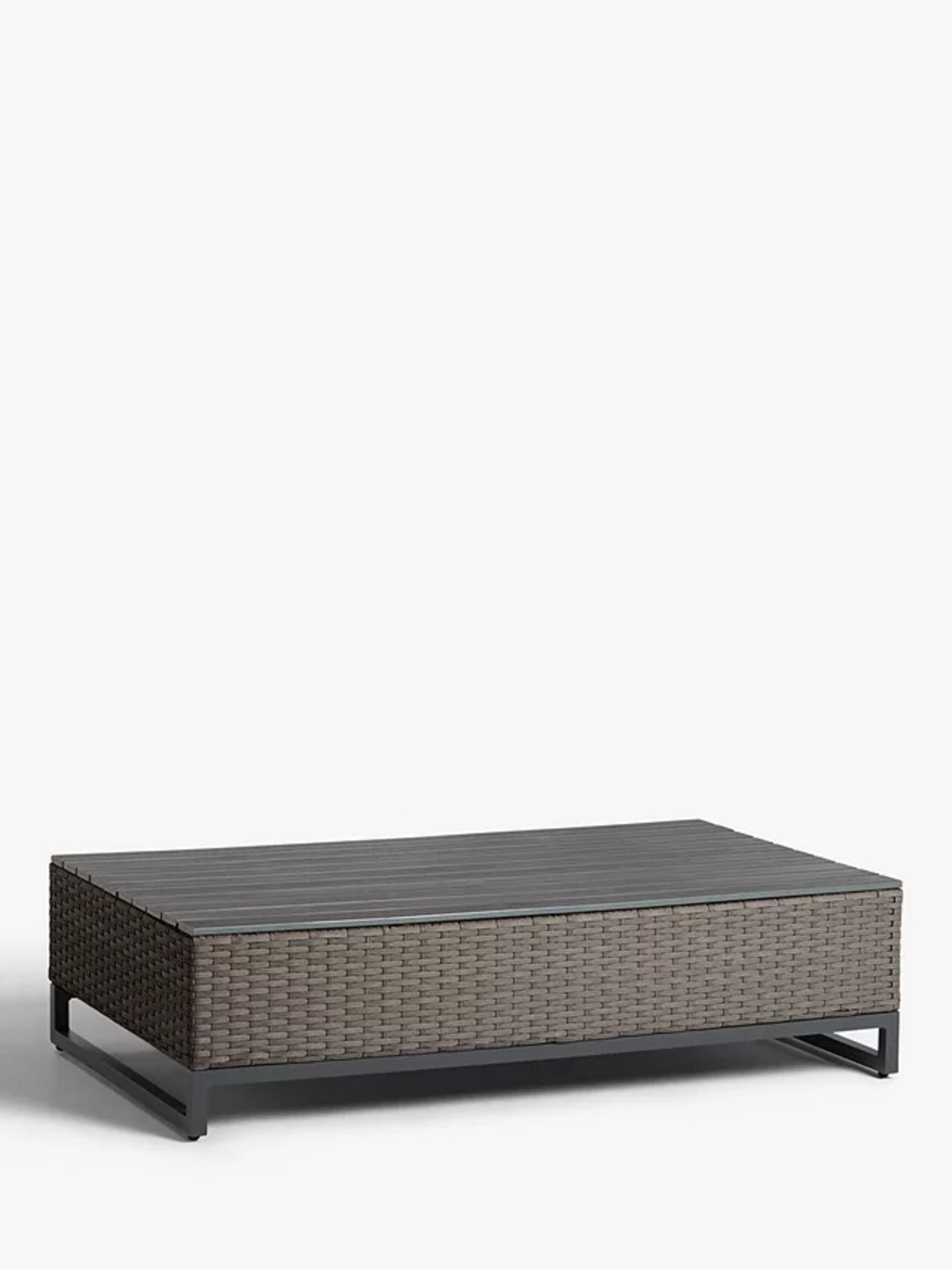 P002998412 John Lewis & Partners Valencia Garden Coffee Table, Dark Grey