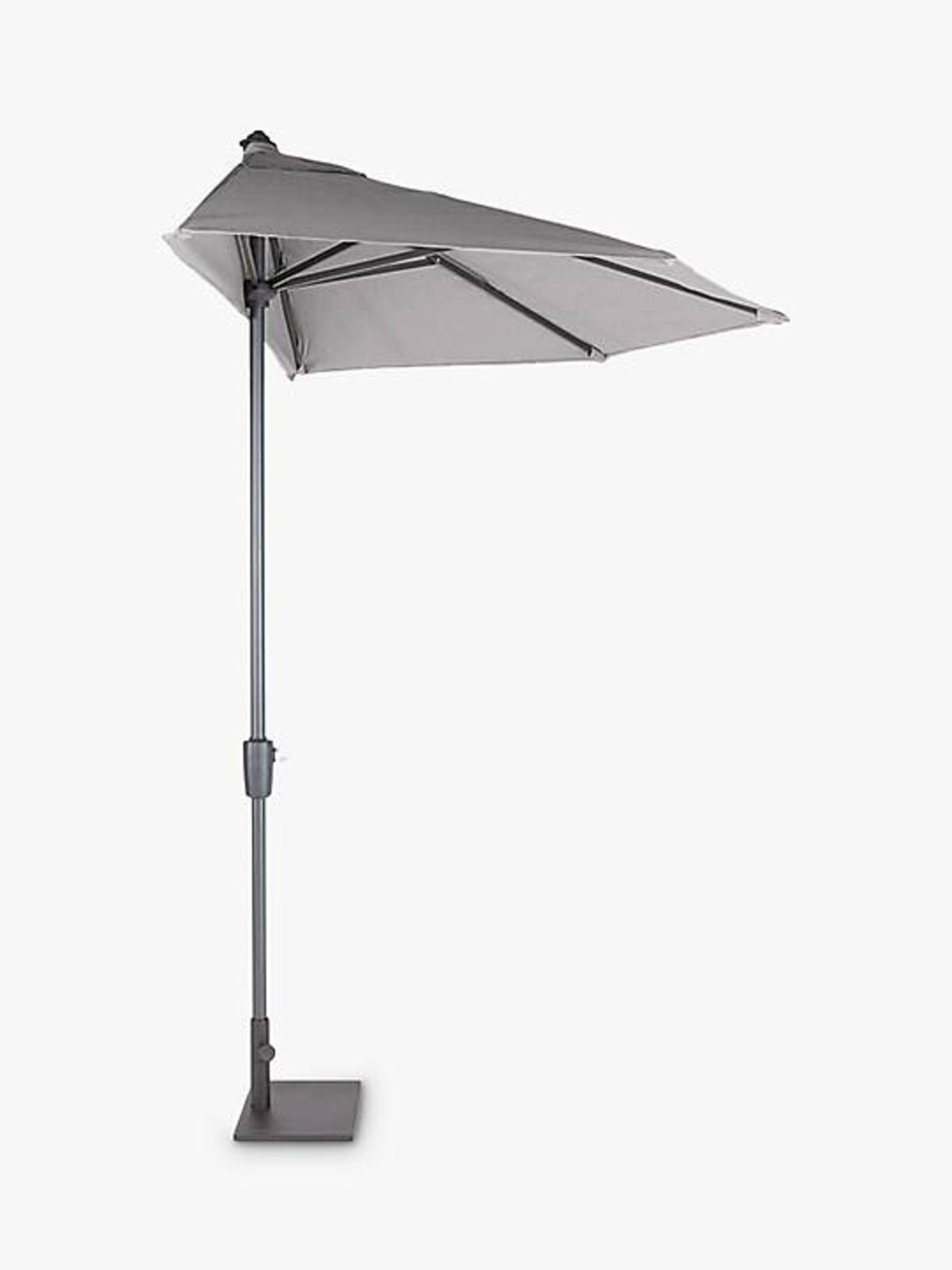 P003014349 KETTLER Menos Half Balcony Parasol & Base, 2.7m, Grey